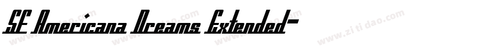 SF Americana Dreams Extended字体转换